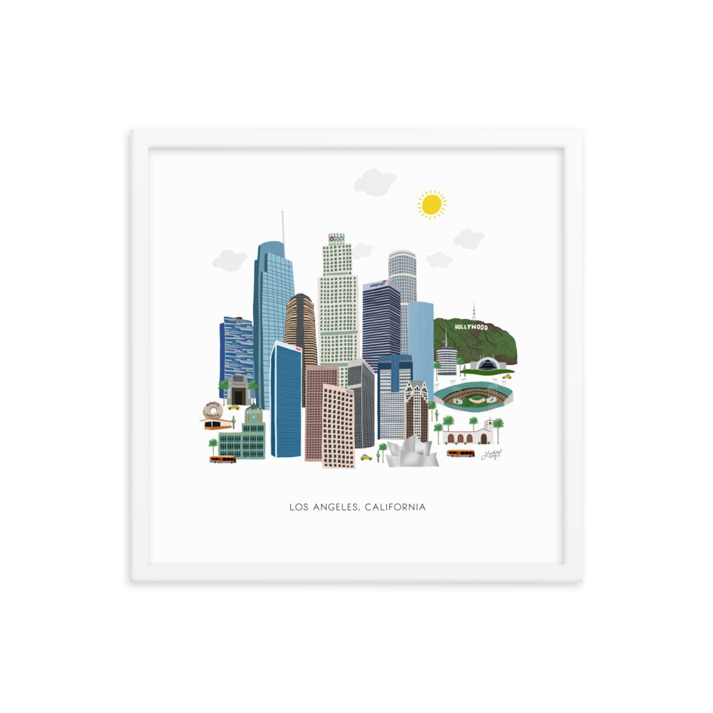 Los Angelos Illustration - Framed Matte Print