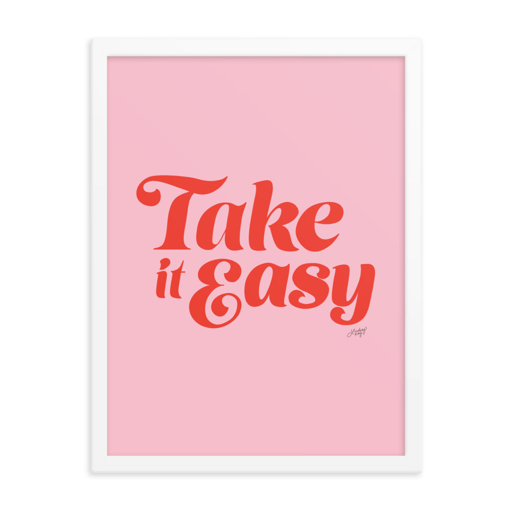 take it easy the eagles lyrics art print hand drawn lettering lindsey kay collective framed art