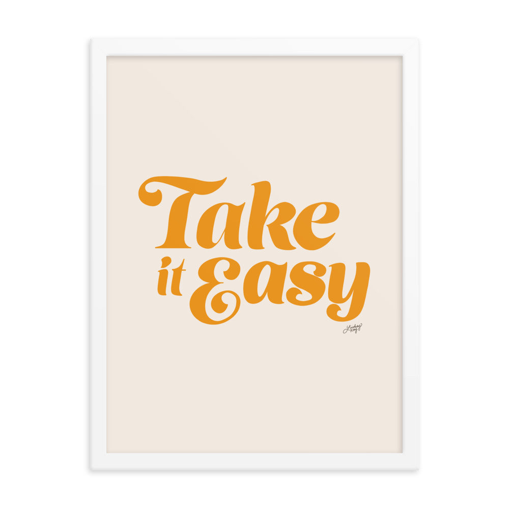 Take it Easy (Yellow Palette) - Framed Matte Print