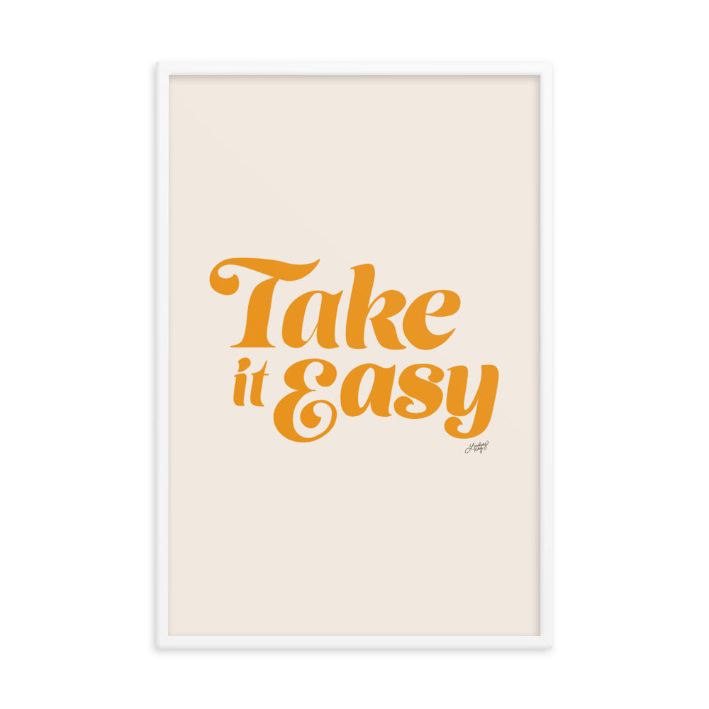 Take it Easy (Yellow Palette) - Framed Matte Print