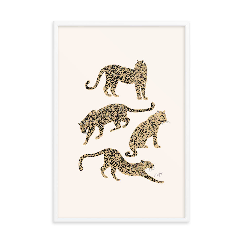 leopard illustration art print framed home decor lindsey kay collective poster