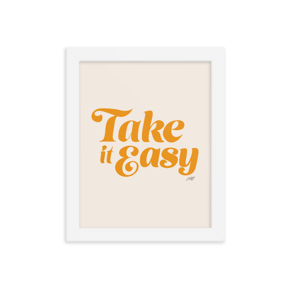 Take it Easy (Yellow Palette) - Framed Matte Print