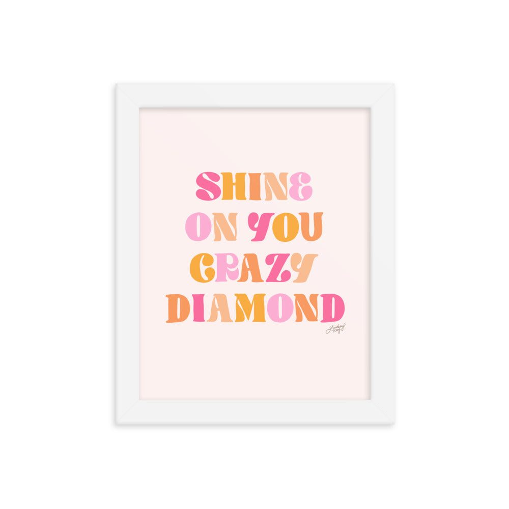 Shine On You Crazy Diamond (Warm Palette) - Impression artistique encadrée