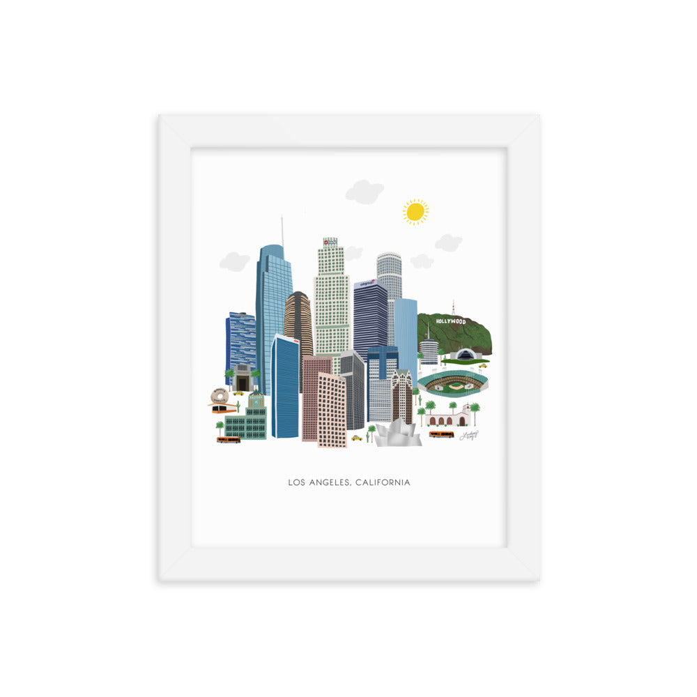 Los Angelos Illustration - Framed Matte Print