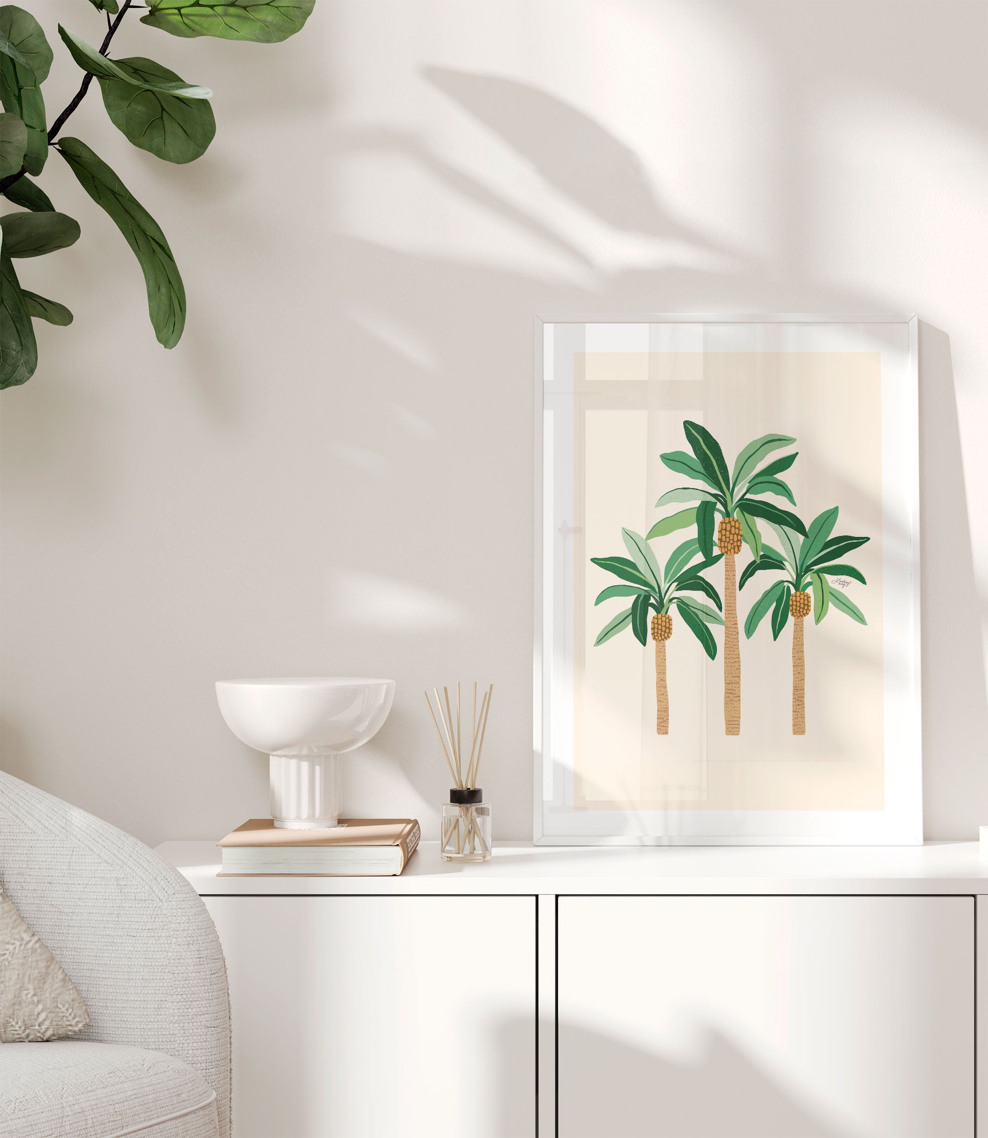 Palm Trees Illustration - Art Print