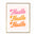 hustle hustle hustle typography reto lettering art print poster pink yellow orange warm palette wall art lindsey kay collective