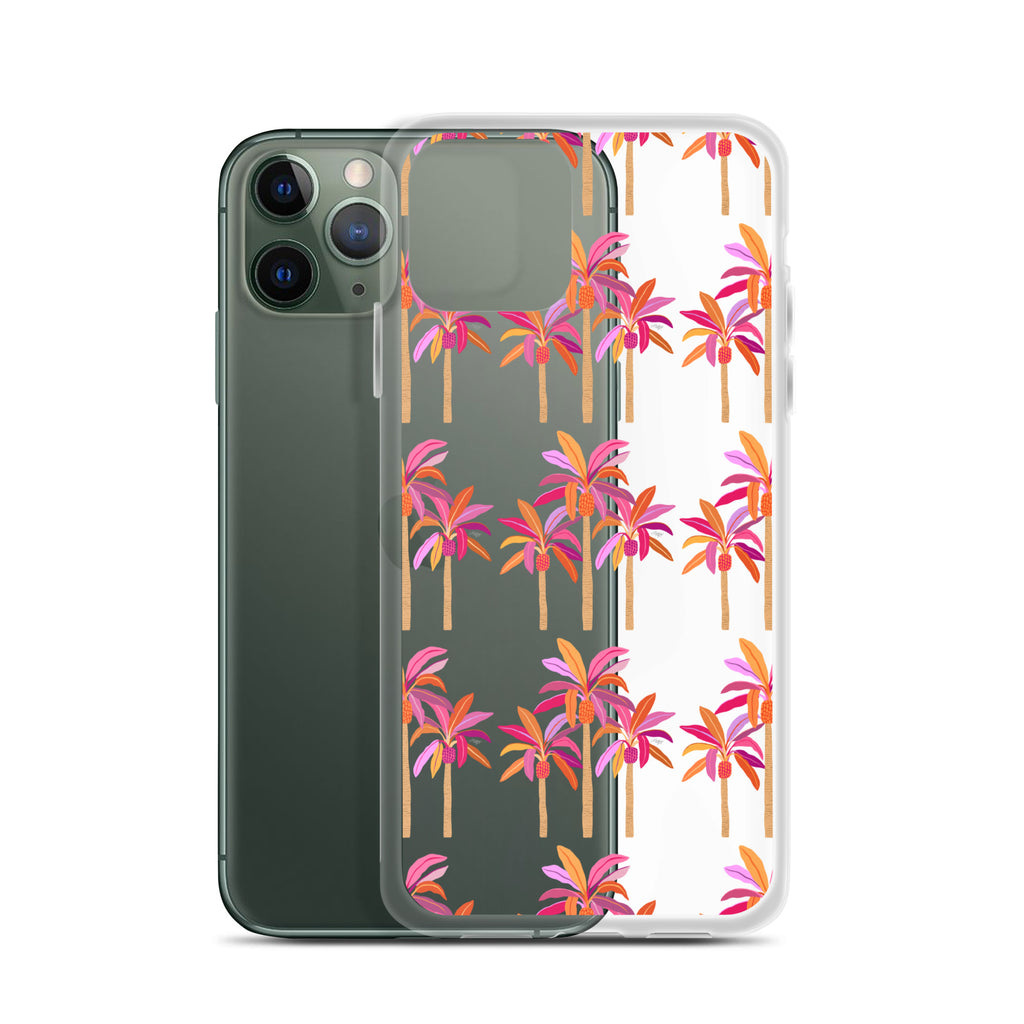 Palm Trees Illustration (Warm Palette) - iPhone Case