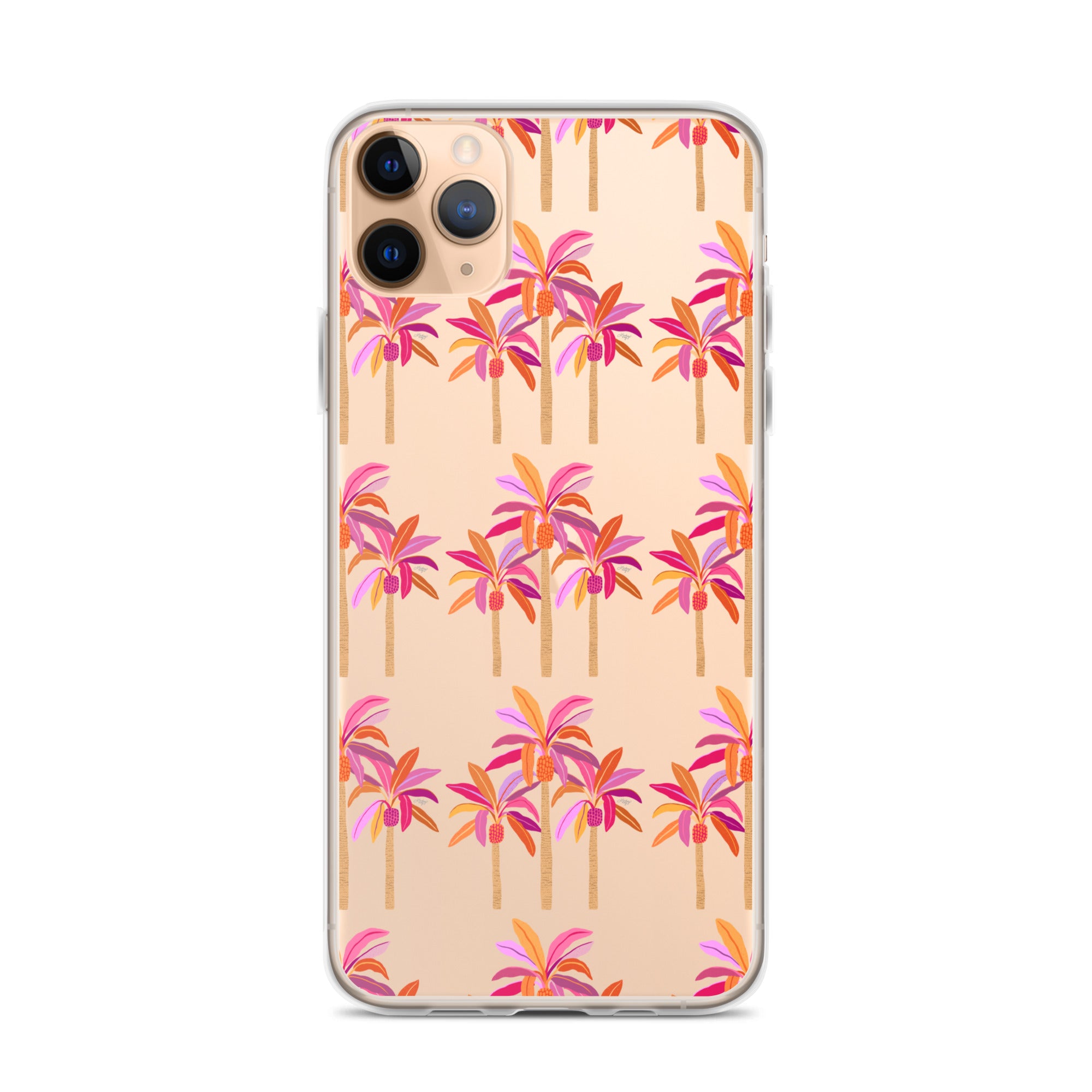 palm tree illustration pattern iphone phone case clear cute trendy lindsey kay collective