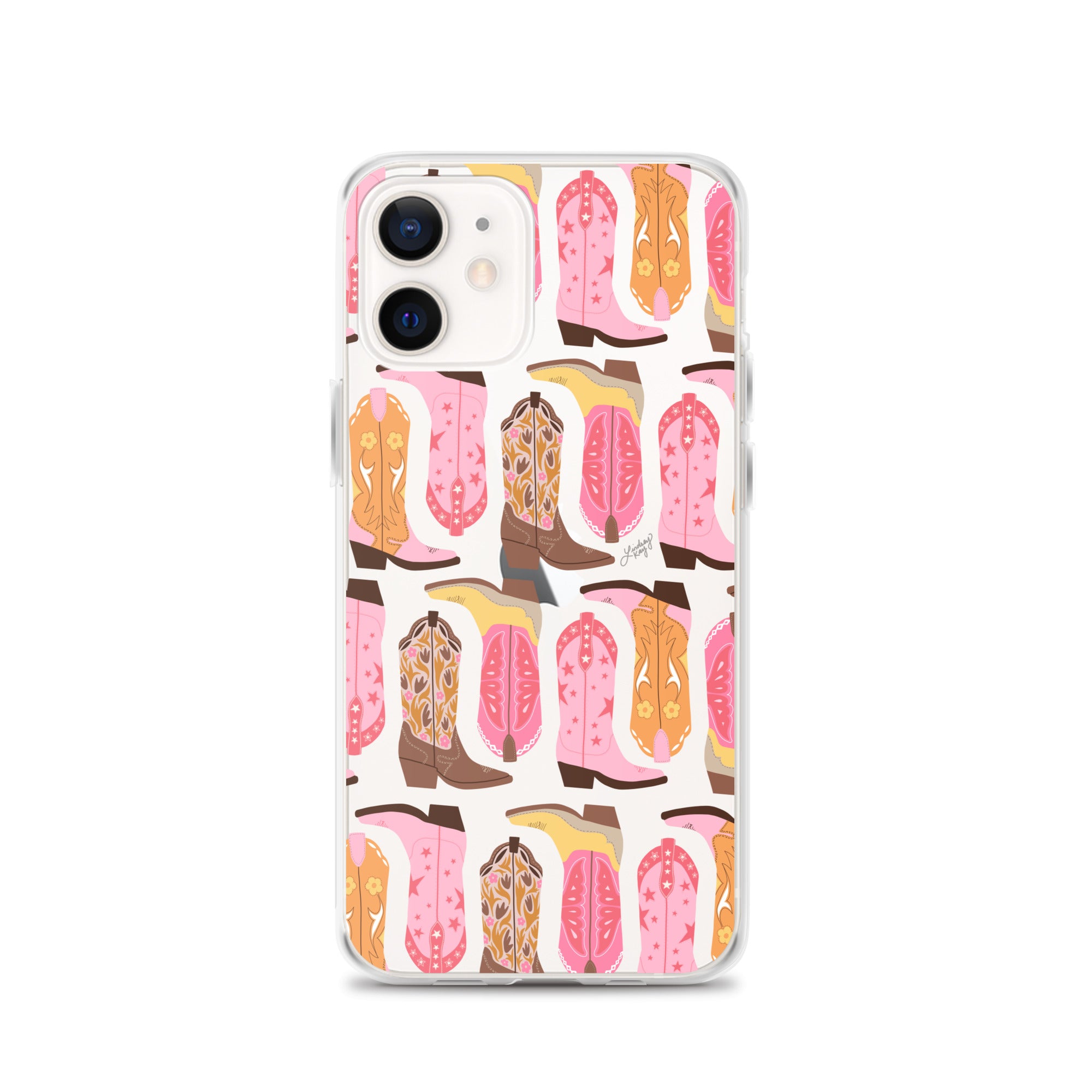 Ilustración de botas de vaquero (paleta cálida) - Funda transparente para iPhone®