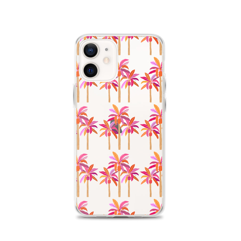 Palm Trees Illustration (Warm Palette) - Clear Case for iPhone®