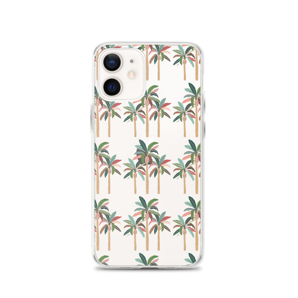 Neutral Palm Trees Illustration - iPhone Case