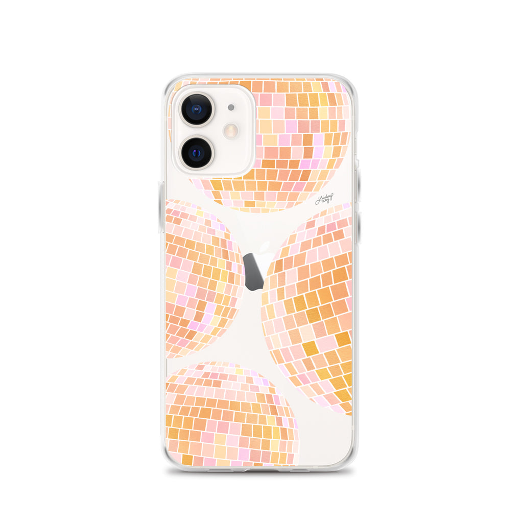 Yellow Disco Balls Illustration - Clear Case for iPhone®