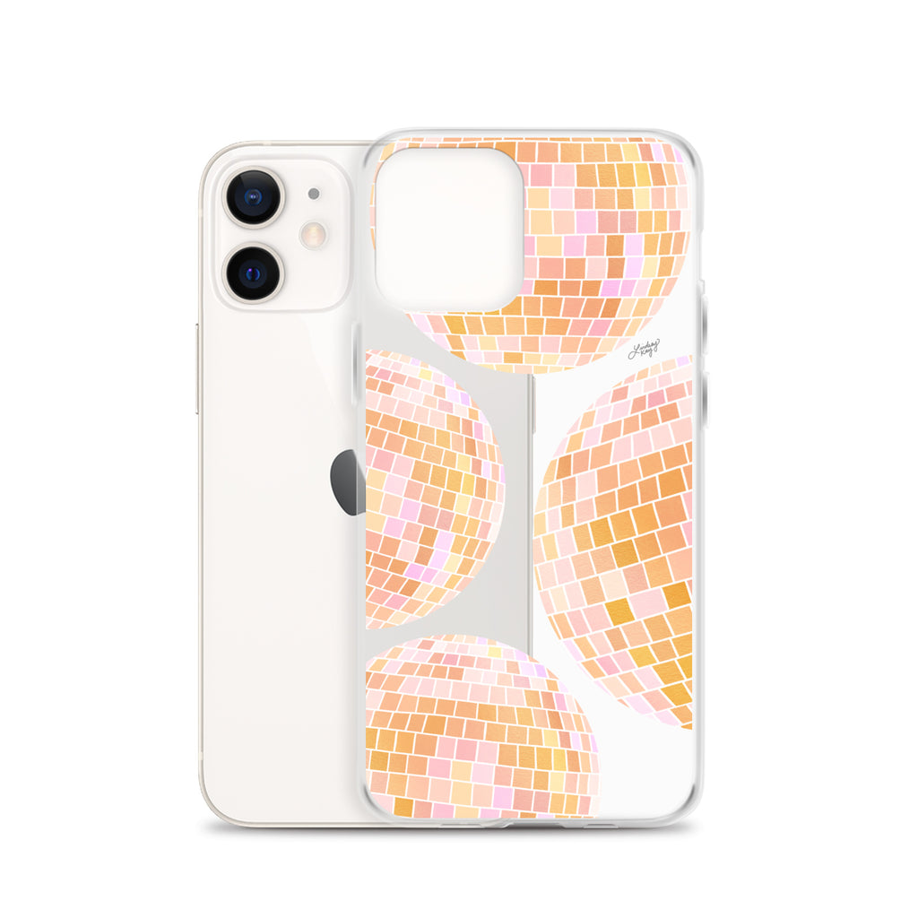 Yellow Disco Balls Illustration - Clear Case for iPhone®