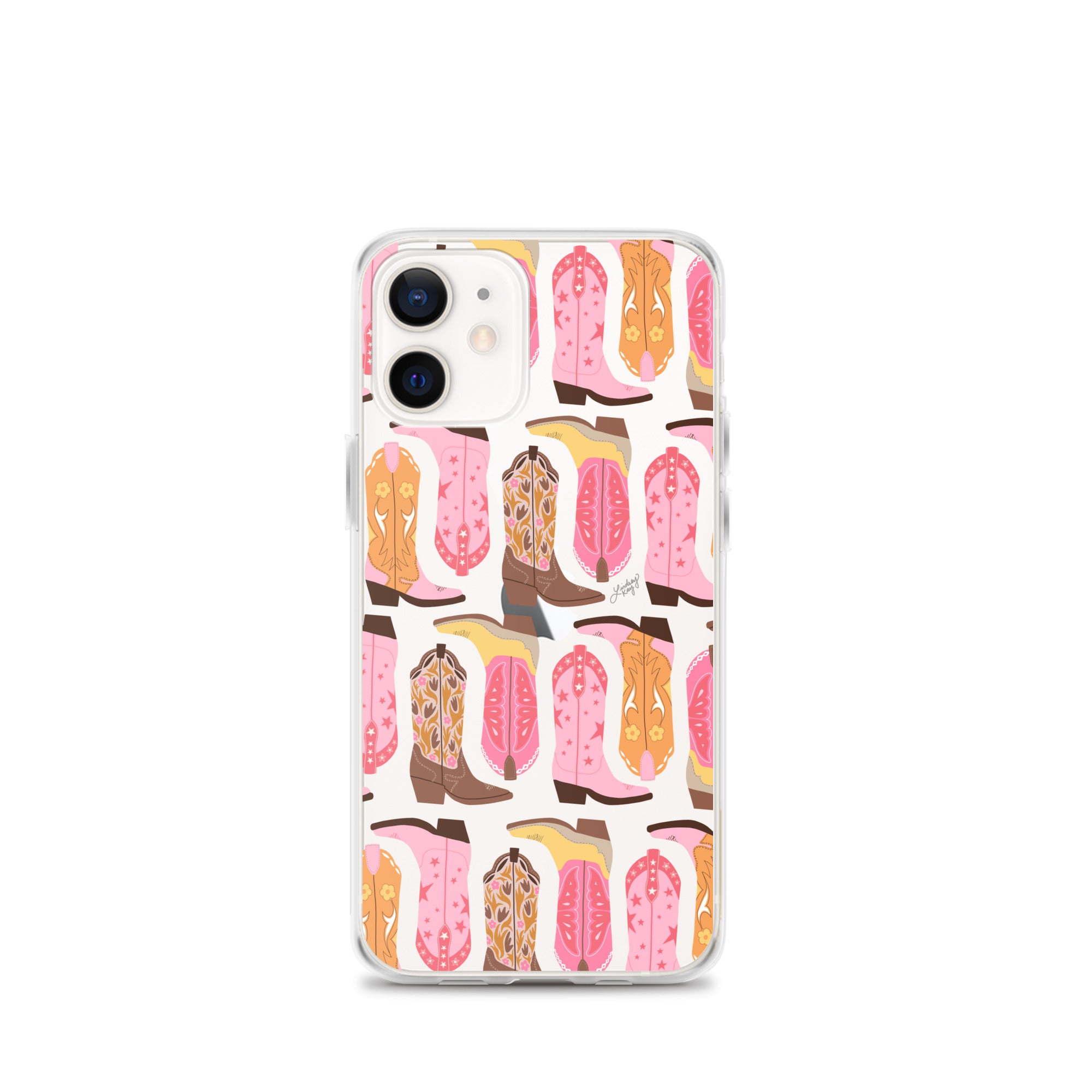 Ilustración de botas de vaquero (paleta cálida) - Funda transparente para iPhone®