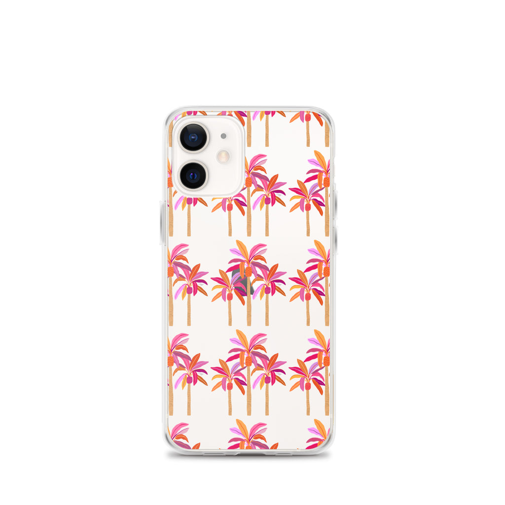 Palm Trees Illustration (Warm Palette) - Clear Case for iPhone®