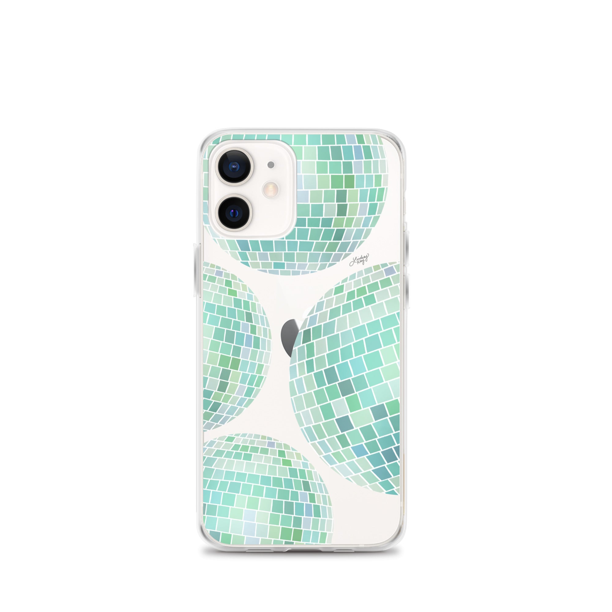 Green Disco Balls Illustration - Clear Case for iPhone®