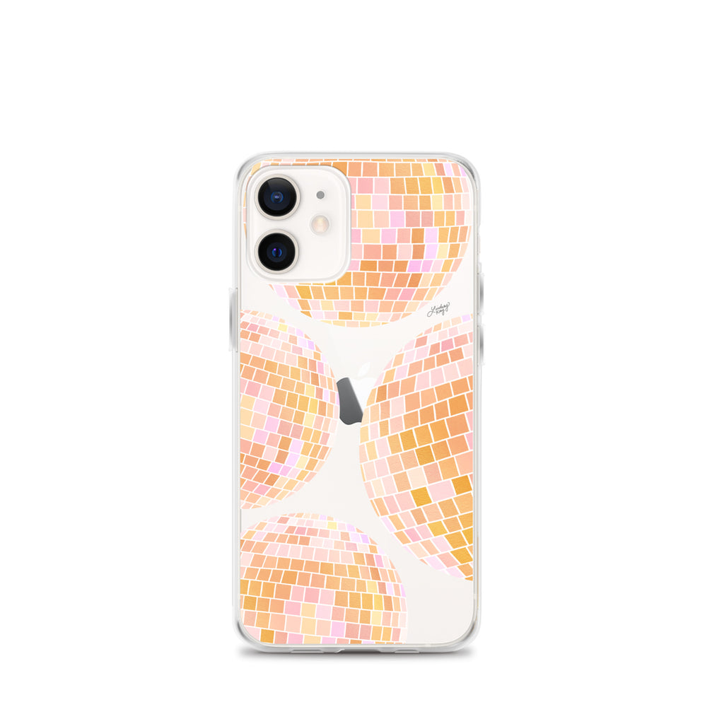 Yellow Disco Balls Illustration - Clear Case for iPhone®