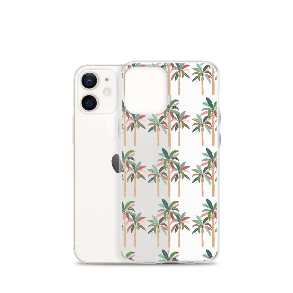 Neutral Palm Trees Illustration - iPhone Case