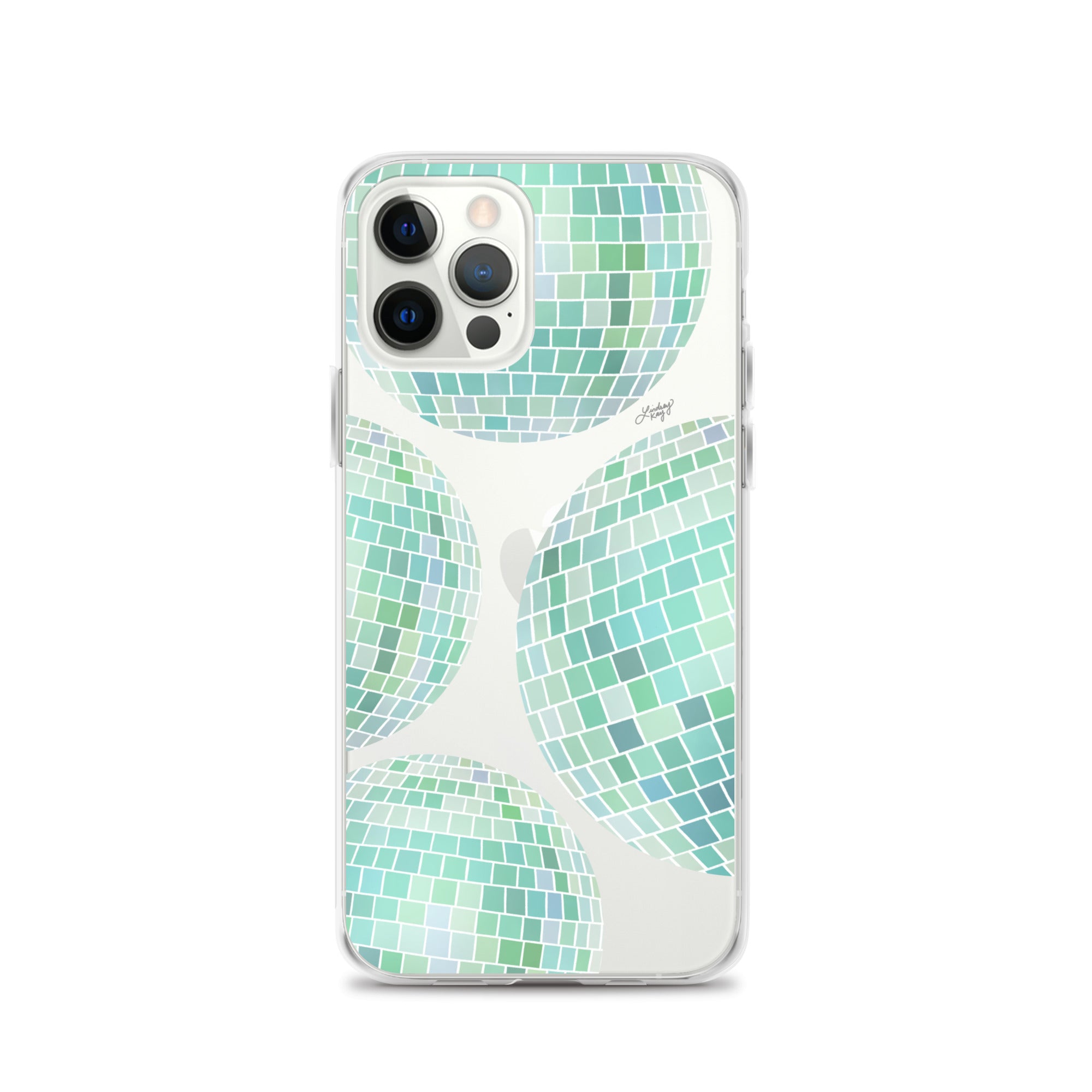 Green Disco Balls Illustration - Clear Case for iPhone®