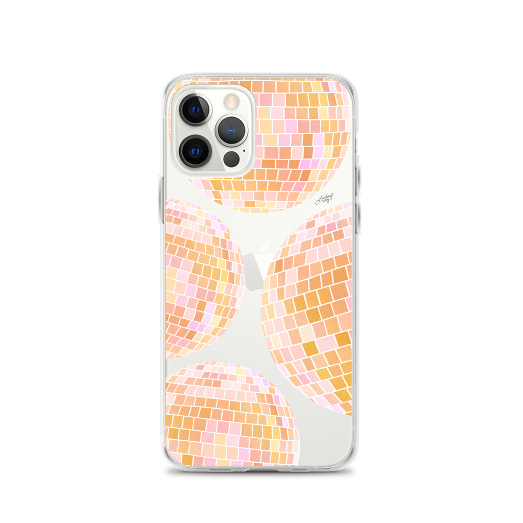 Yellow Disco Balls Illustration - Clear Case for iPhone®
