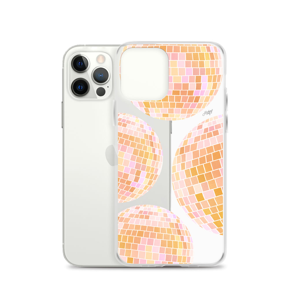 Yellow Disco Balls Illustration - Clear Case for iPhone®