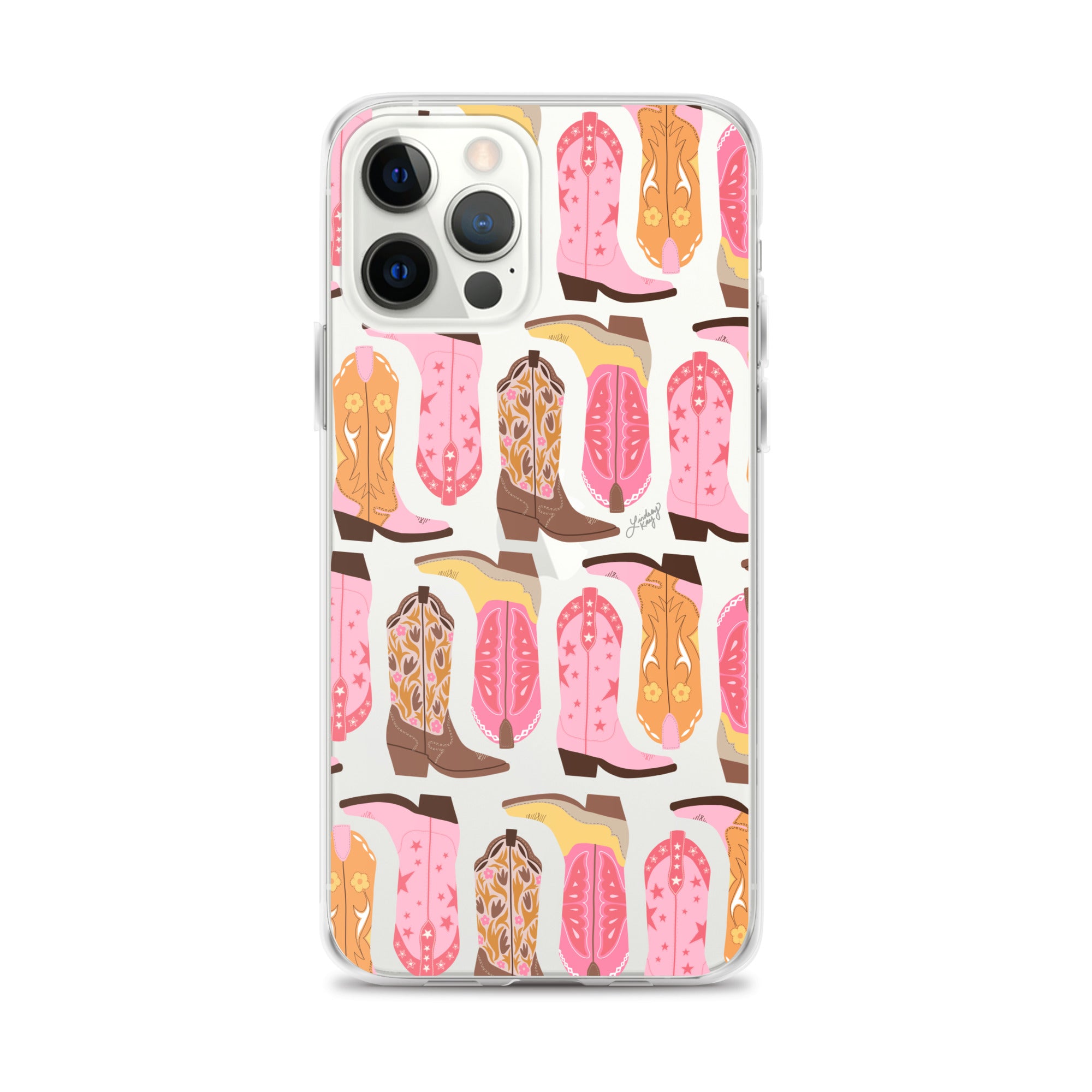 Ilustración de botas de vaquero (paleta cálida) - Funda transparente para iPhone®
