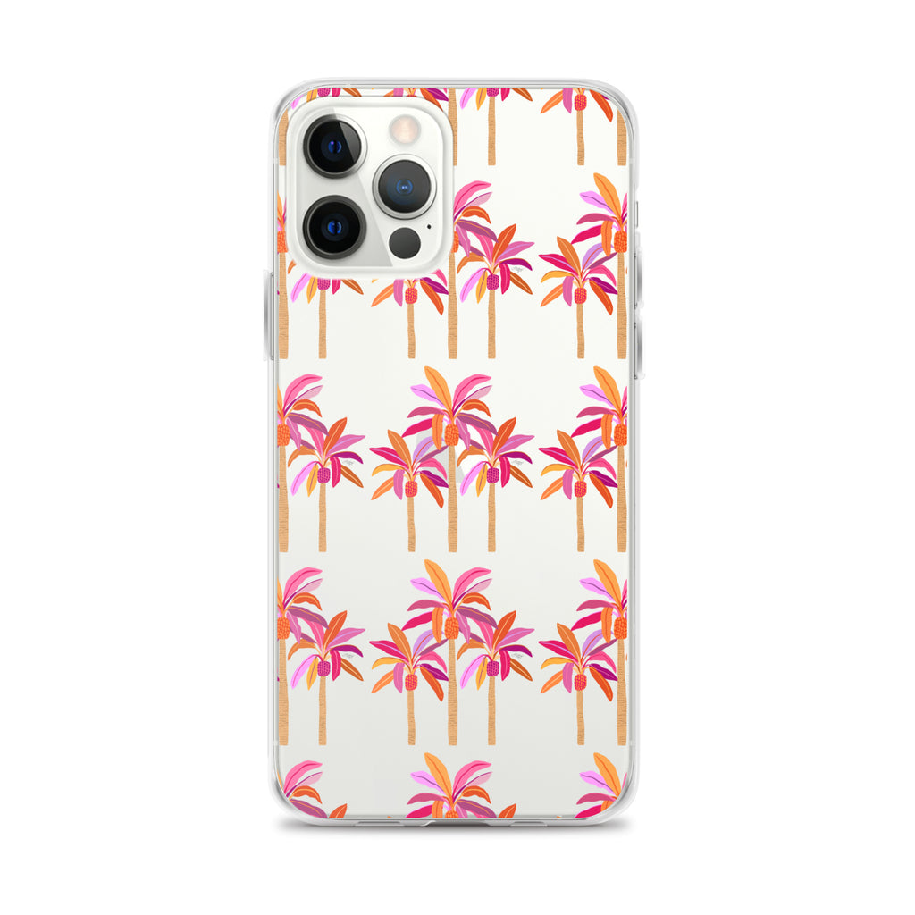 Palm Trees Illustration (Warm Palette) - Clear Case for iPhone®