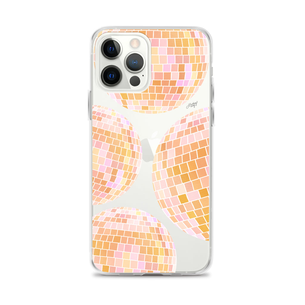 Yellow Disco Balls Illustration - Clear Case for iPhone®