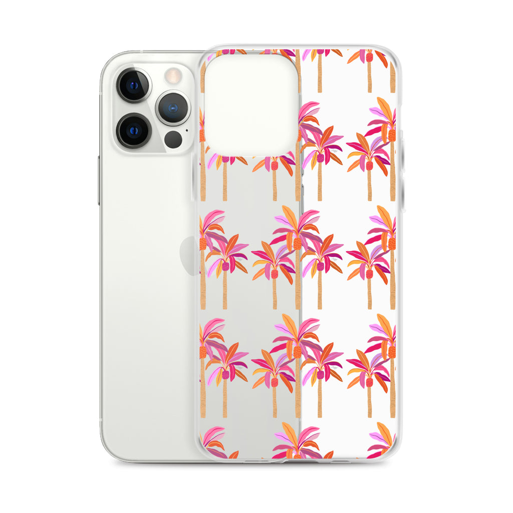 Palm Trees Illustration (Warm Palette) - iPhone Case