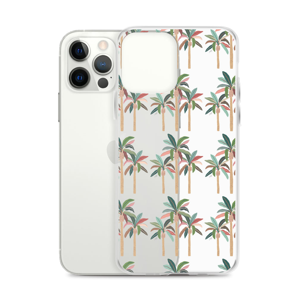 Neutral Palm Trees Illustration - iPhone Case