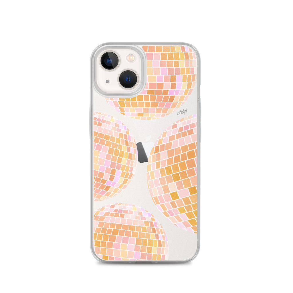 Yellow Disco Balls Illustration - Clear Case for iPhone®