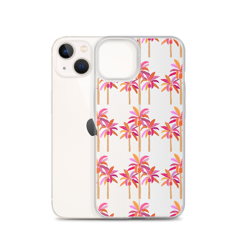 Palm Trees Illustration (Warm Palette) - iPhone Case