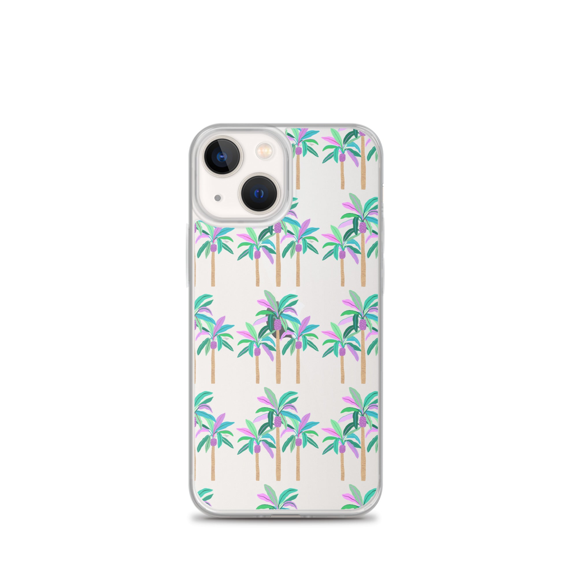 Ilustración de palmeras (Cool Palette) - Funda transparente para iPhone®