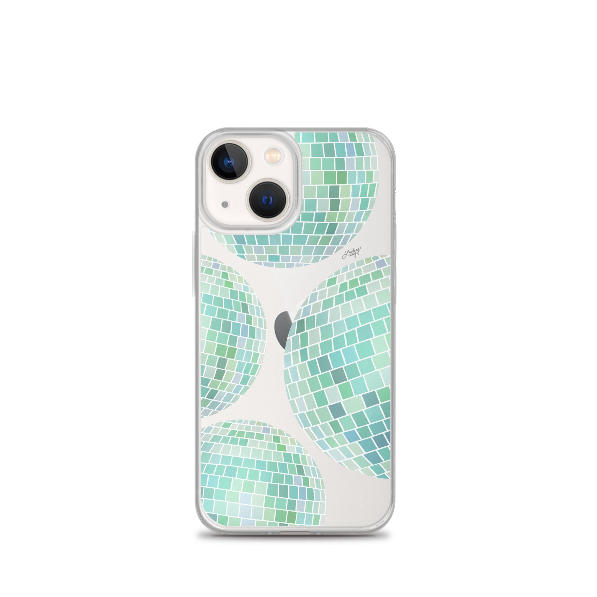 Green Disco Balls Illustration - Clear Case for iPhone®
