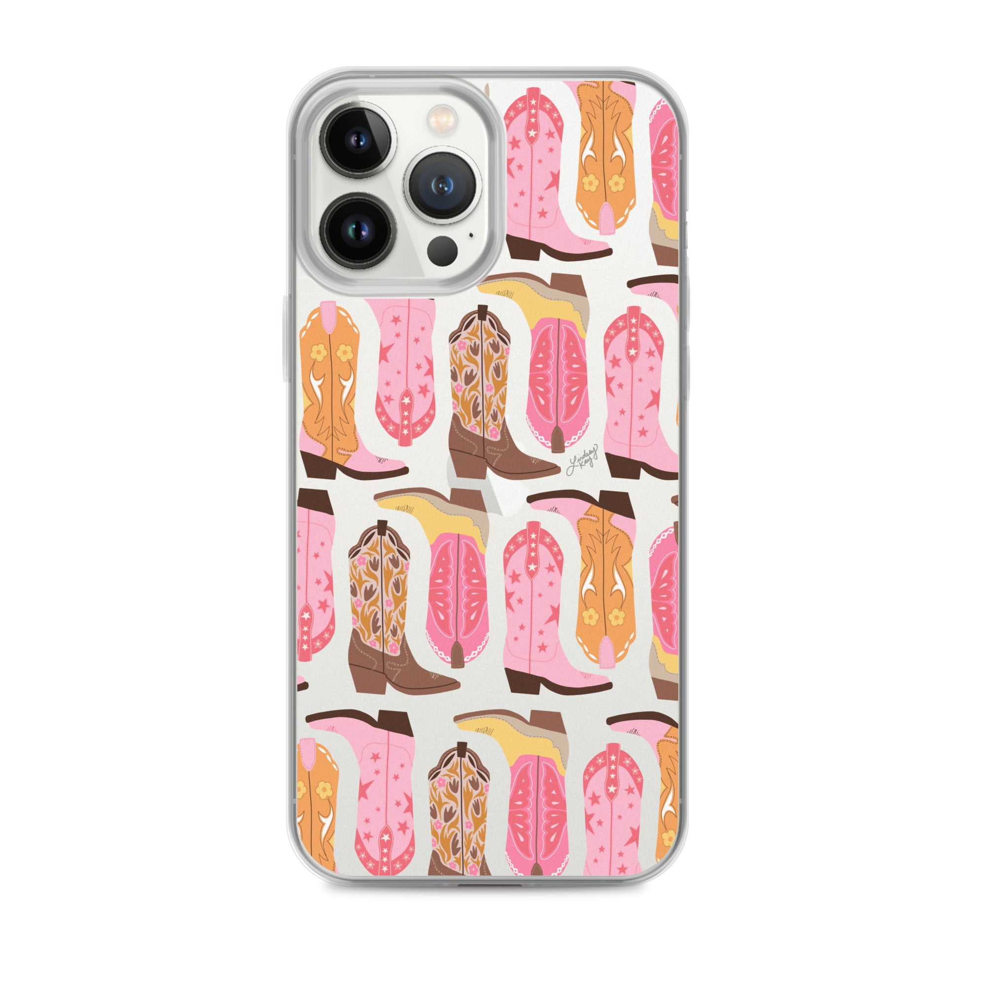 Ilustración de botas de vaquero (paleta cálida) - Funda transparente para iPhone®