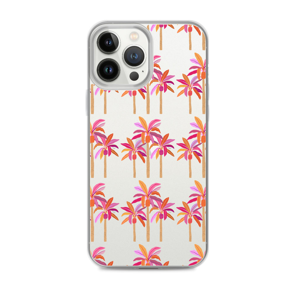 Palm Trees Illustration (Warm Palette) - iPhone Case