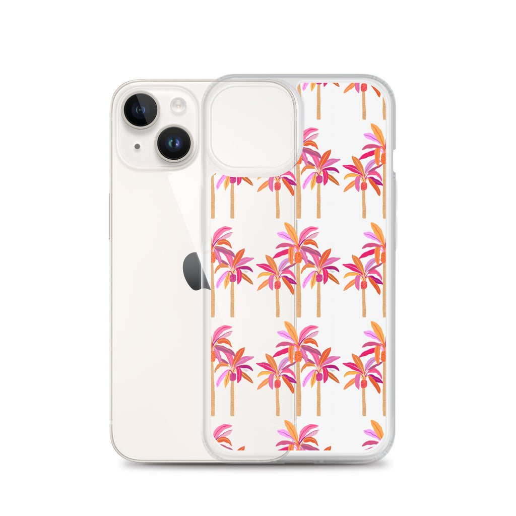 Palm Trees Illustration (Warm Palette) - iPhone Case