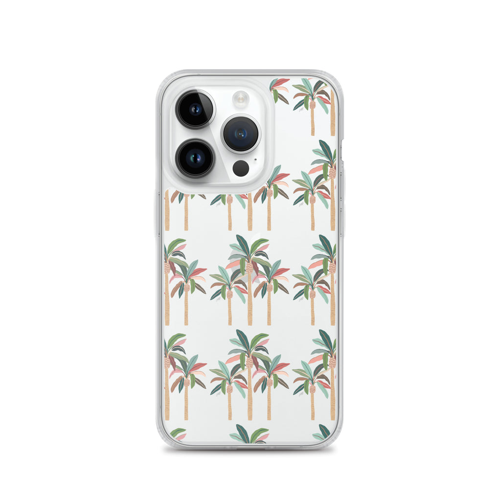 Neutral Palm Trees Illustration - iPhone Case