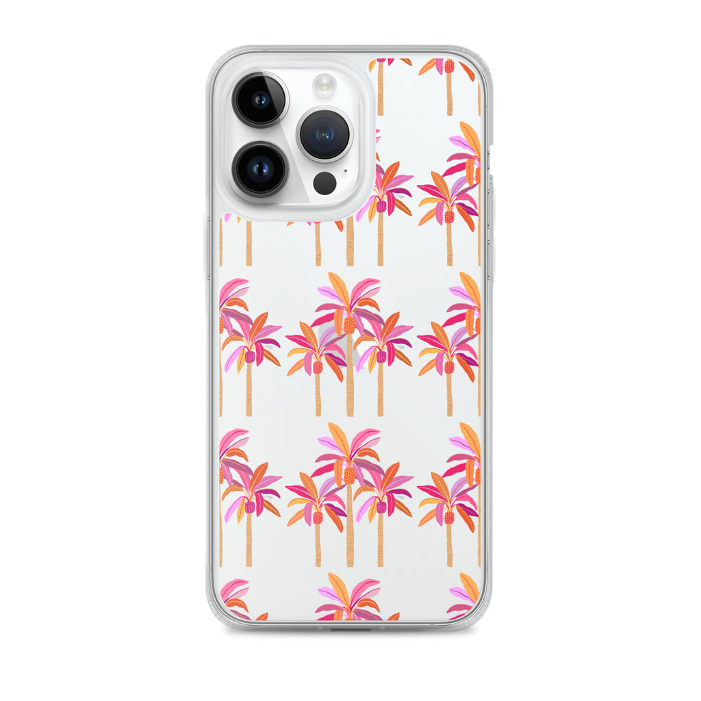 Palm Trees Illustration (Warm Palette) - iPhone Case