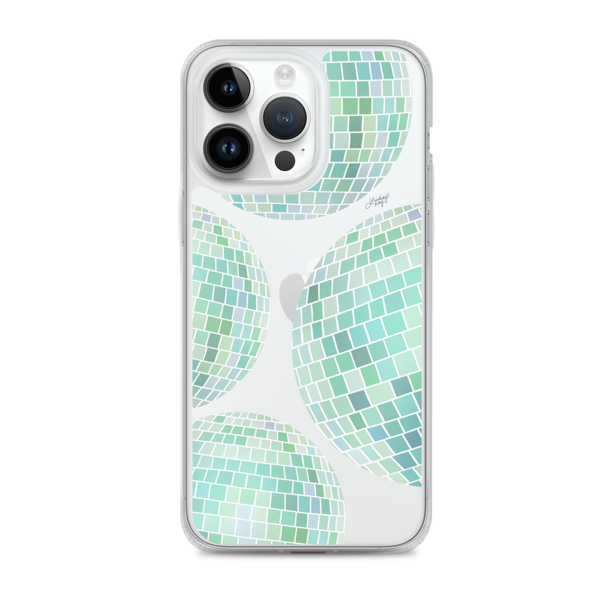 Green Disco Balls Illustration - Clear Case for iPhone®