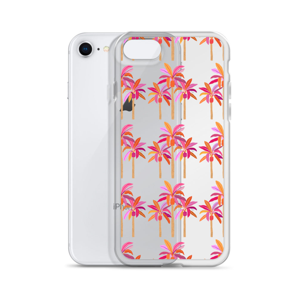Palm Trees Illustration (Warm Palette) - iPhone Case