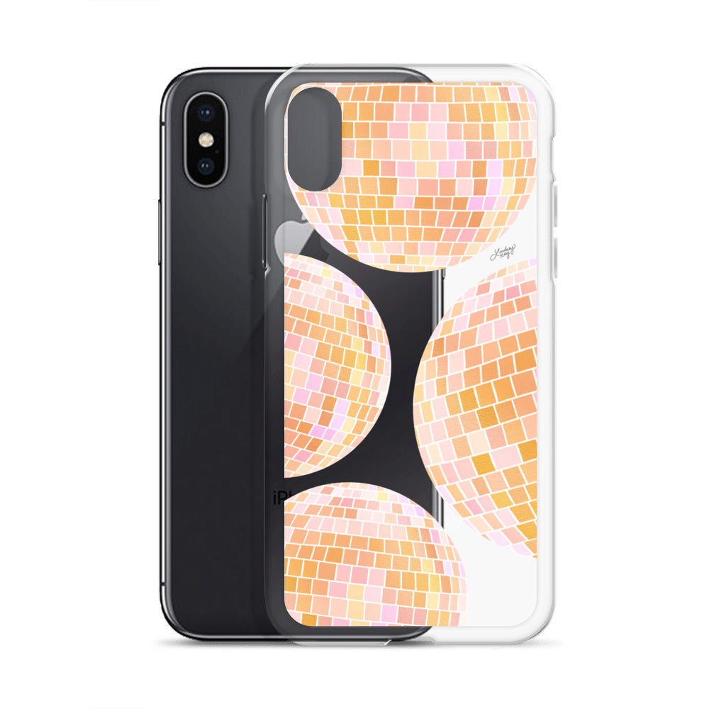 Yellow Disco Balls Illustration - Clear Case for iPhone®