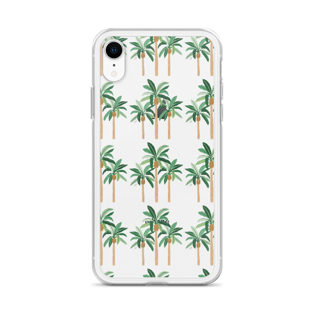 Ilustración de palmera - Funda transparente para iPhone®