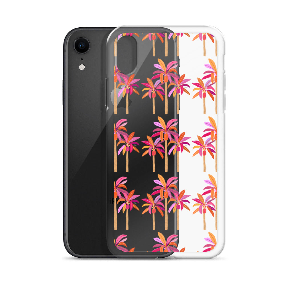Palm Trees Illustration (Warm Palette) - iPhone Case