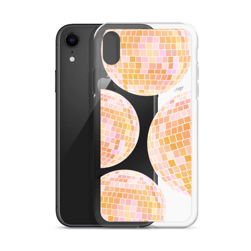 Yellow Disco Balls Illustration - Clear Case for iPhone®