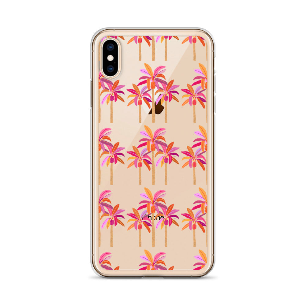 Palm Trees Illustration (Warm Palette) - iPhone Case