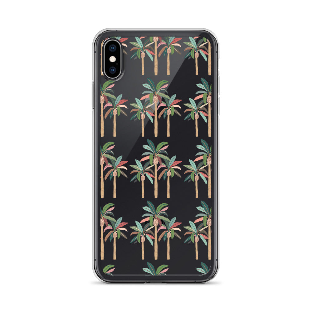 Neutral Palm Trees Illustration - iPhone Case