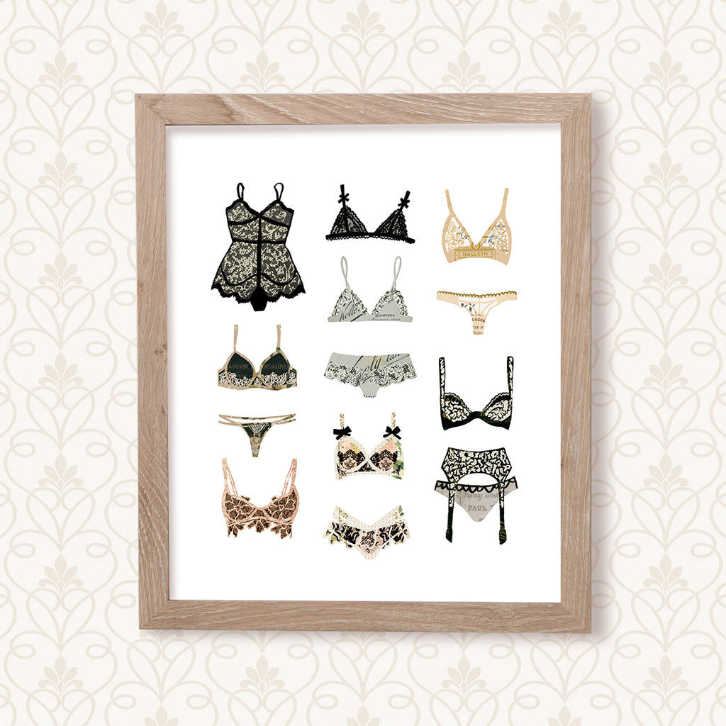 Lingerie Collage - Art Print - Lindsey Kay Collective