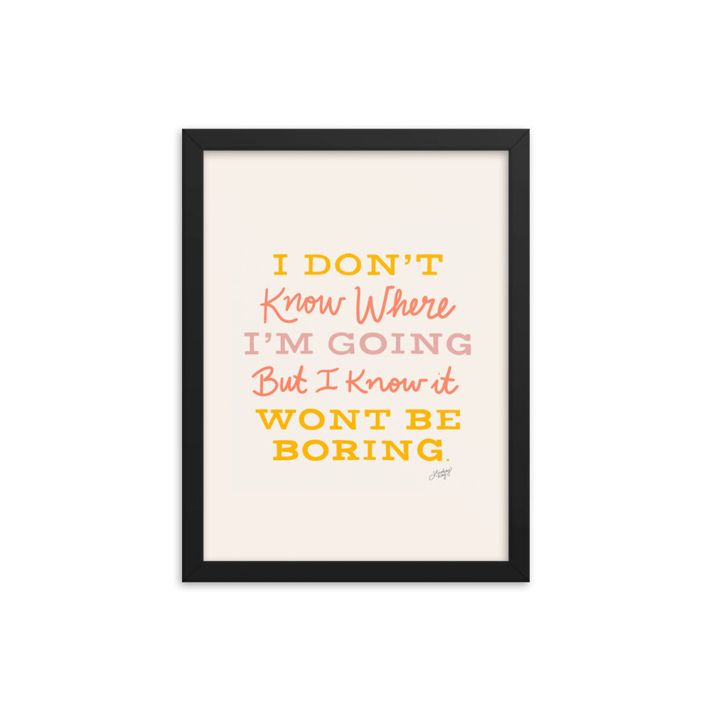 David Bowie Quote (Neutral Palette) - Framed Matte Print