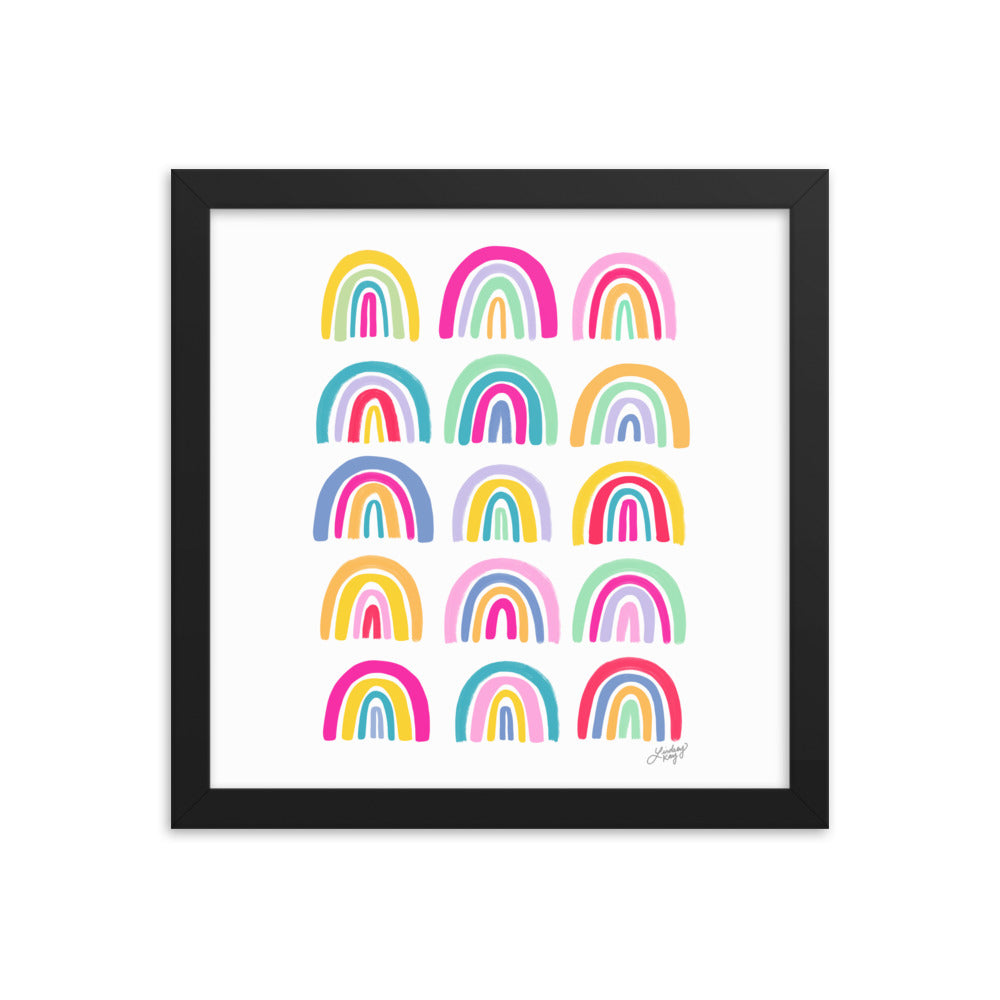 Colorful Rainbows - Framed Matte Print - Lindsey Kay Collective